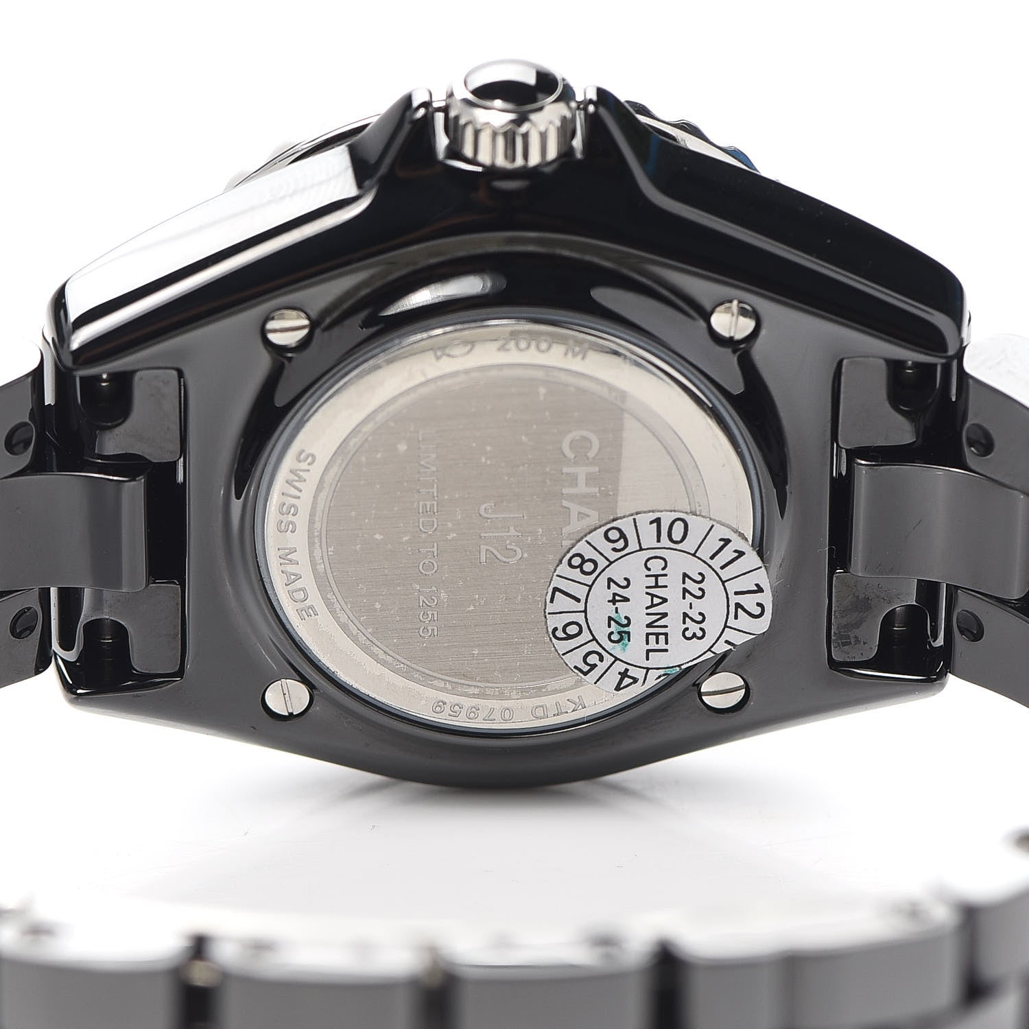 Chanel Stainless Steel Ceramic 33mm J12 Electro Quartz Watch Black 4 of 6