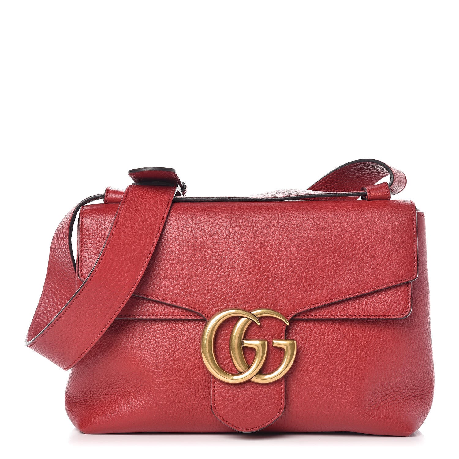 Gucci Cellarius Calfskin GG Marmont Shoulder Bag Vulcanic Red 1 of 10