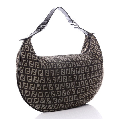 Fendi Zucchino Vitello Medium Chef Hobo Testa di Moro Beige 2 of 8