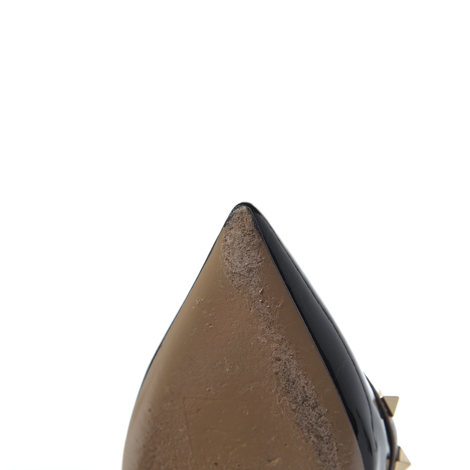 Valentino Garavani Patent Rockstud Half D'Orsay Slingback 85mm Pumps 38 Black Poudre 10 of 18