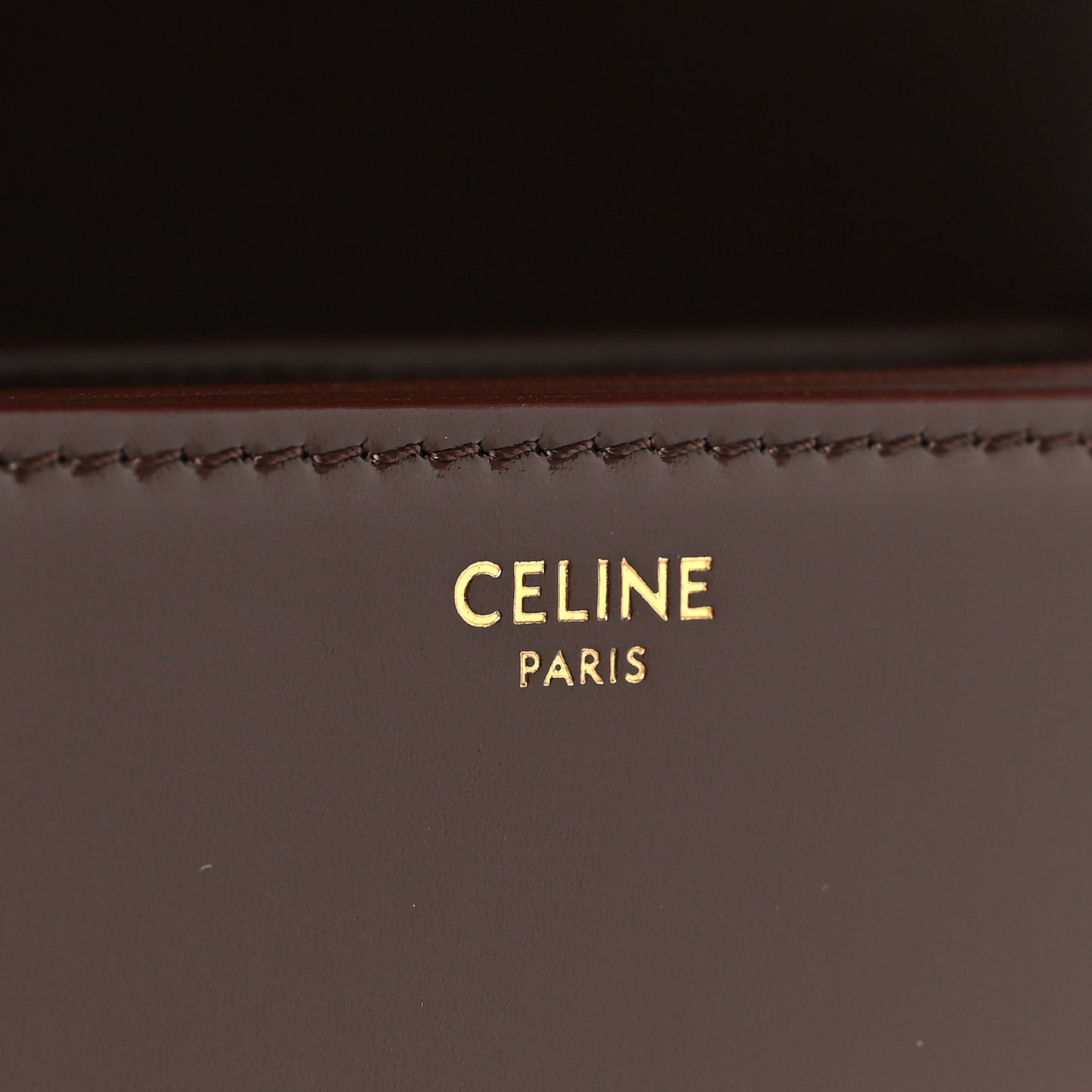 Shiny Calfskin Medium Triomphe Chestnut