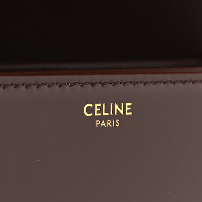 Celine Shiny Calfskin Medium Triomphe Chestnut 6 of 9