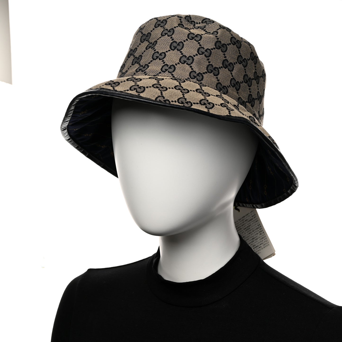 Monogram Bob Double Back Reversible Bucket Hat S Beige Midnight Blue