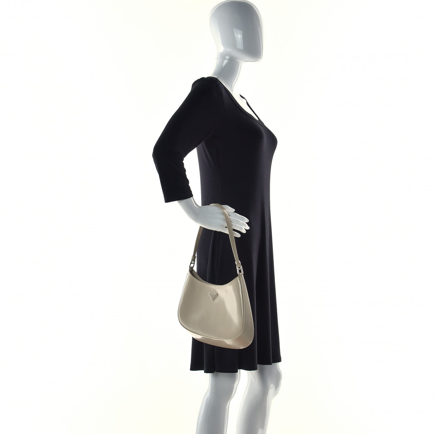 Prada Spazzolato Cleo Shoulder Bag Deserto 2 of 10