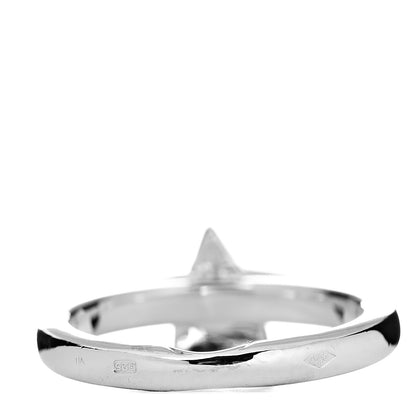 Chanel Sterling Silver Star Logo Ring 54 6.75 3 of 5