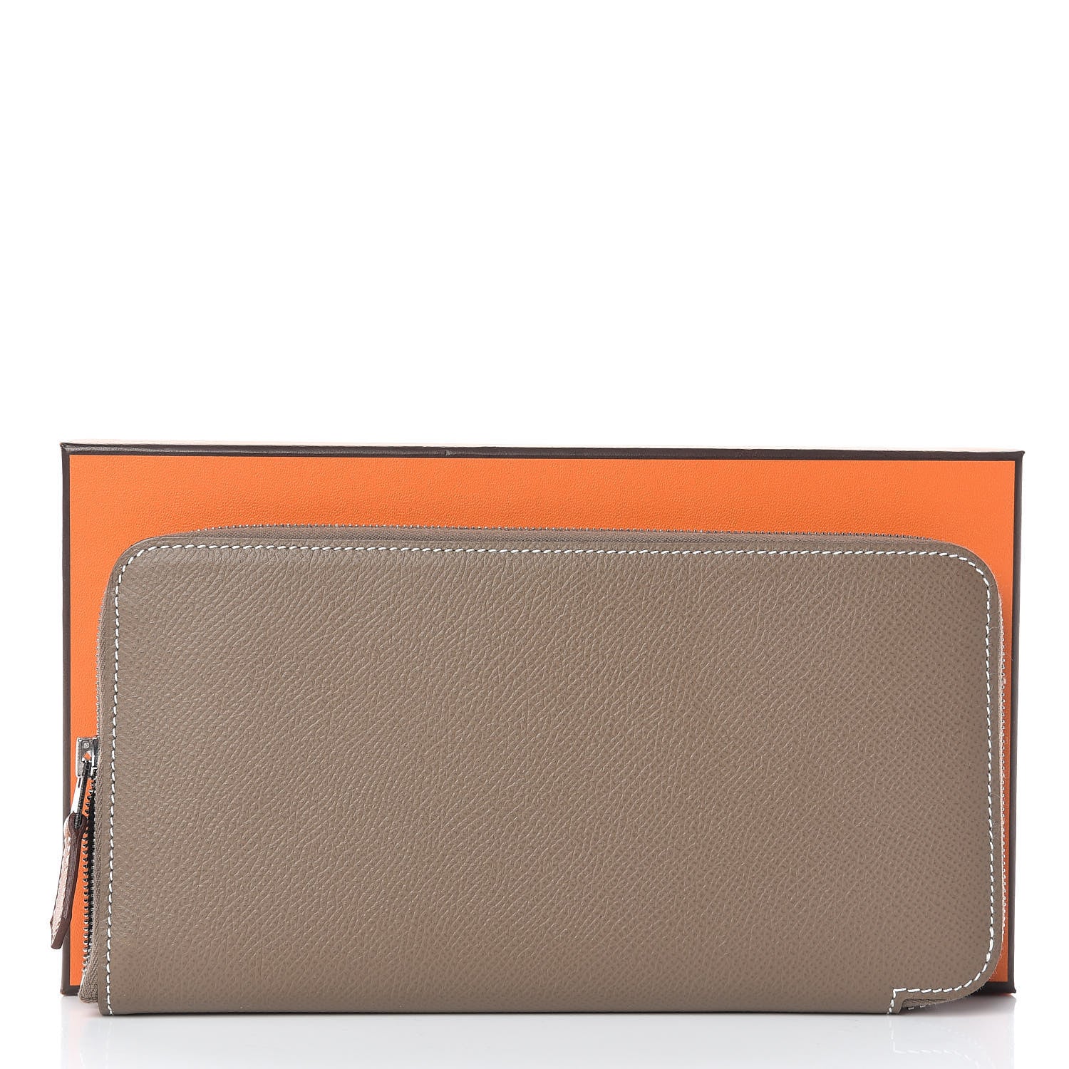 Hermes Epsom Silk'in Wallet Etoupe 8 of 8