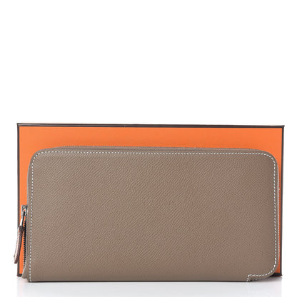 Hermes Epsom Silk'in Wallet Etoupe 8 of 8