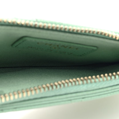 Chanel Caviar Quilted Flap Zip Card Holder Light Green 5 of 7