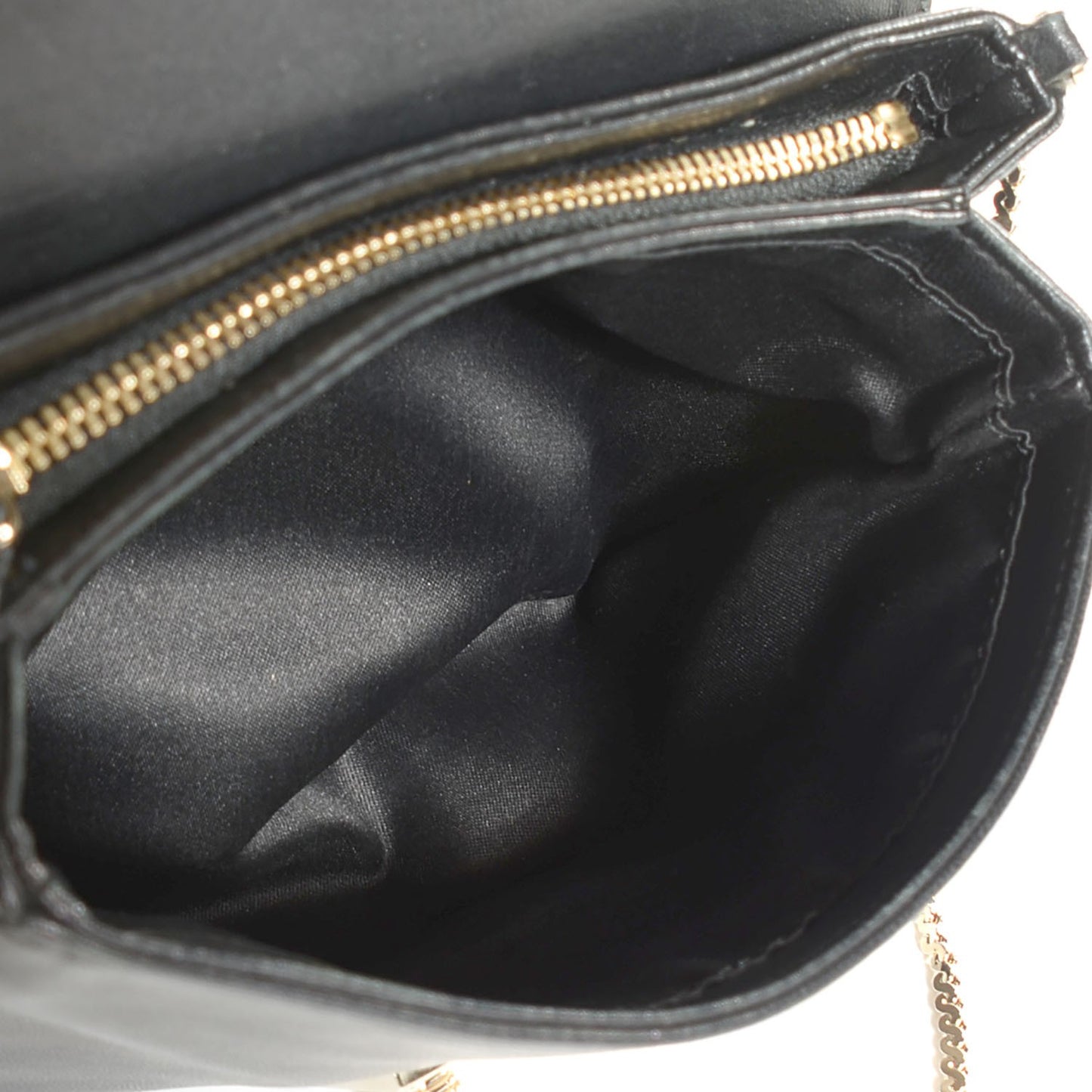 Nappa Mini Chain Strap Crossbody Black