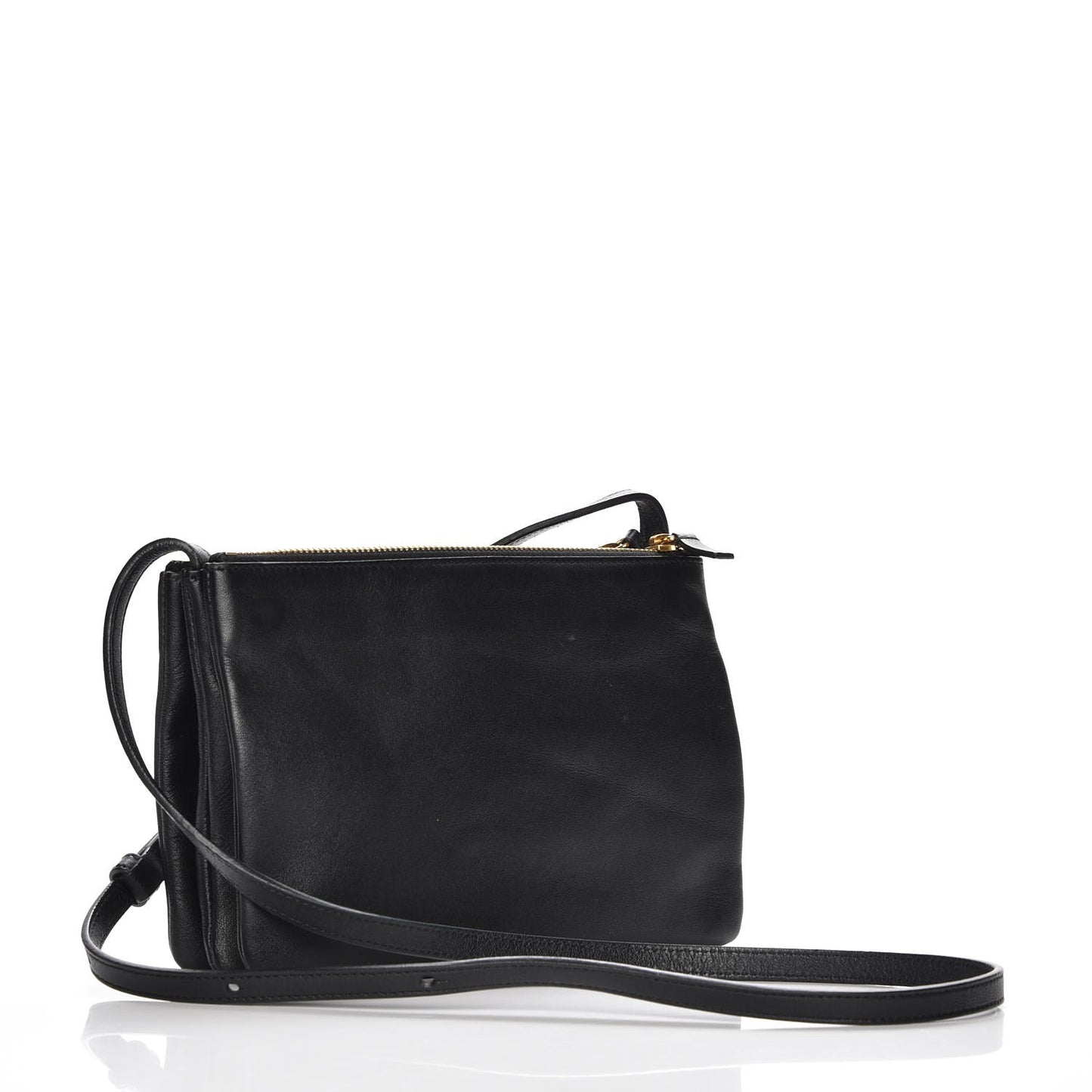 Lambskin Small Trio Crossbody Bag Black