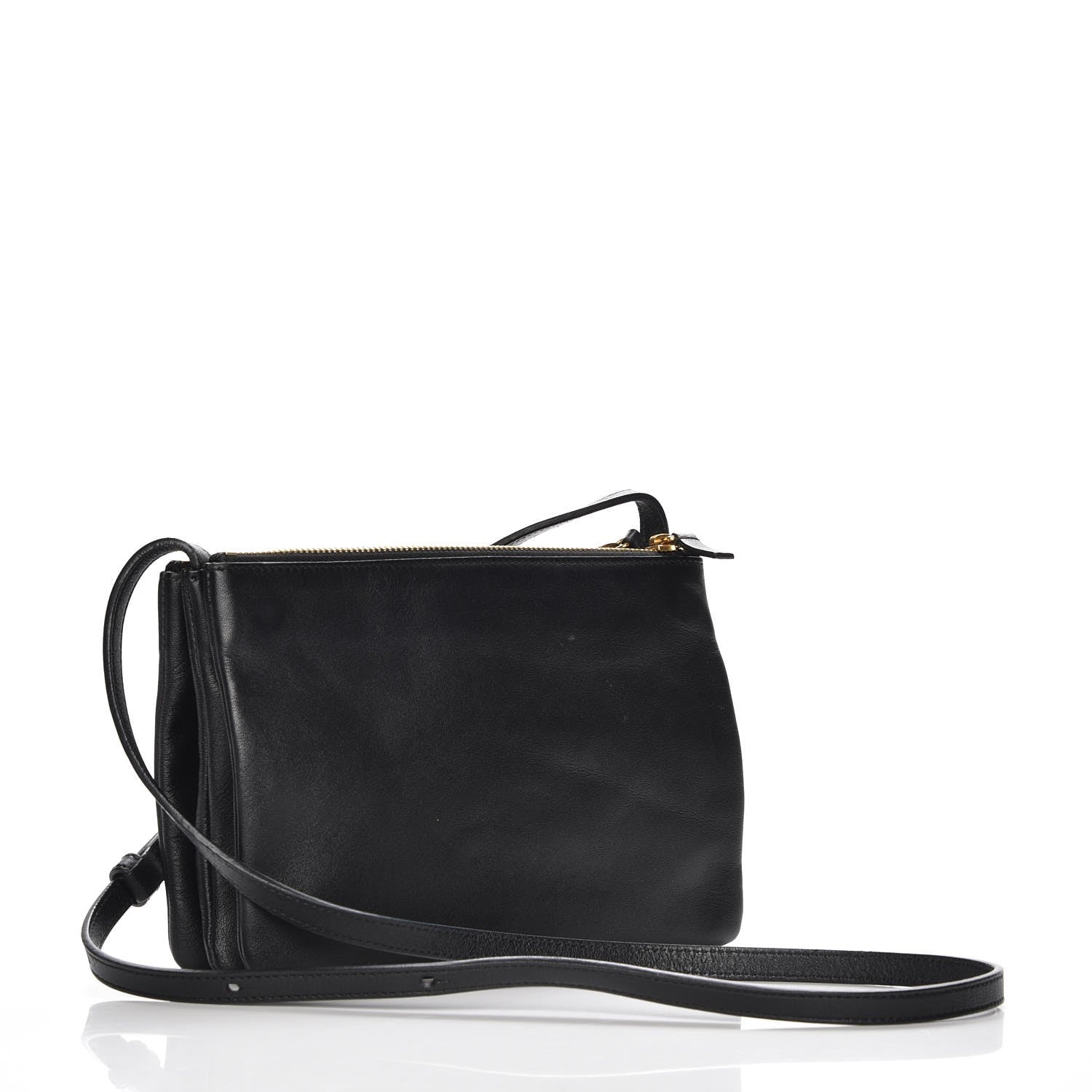 Celine Lambskin Small Trio Crossbody Bag Black 3 of 9