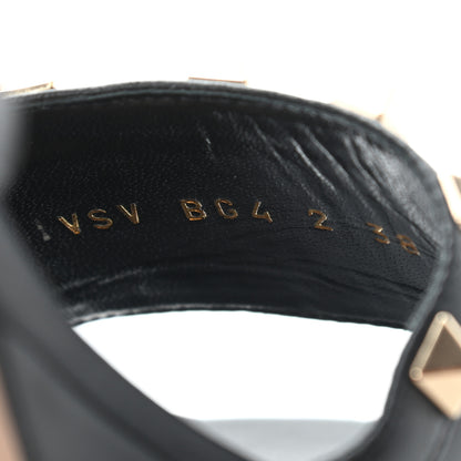 Valentino Garavani Calfskin Nappa Rockstud 35/75mm Platform Sandals 38 Black 9 of 9