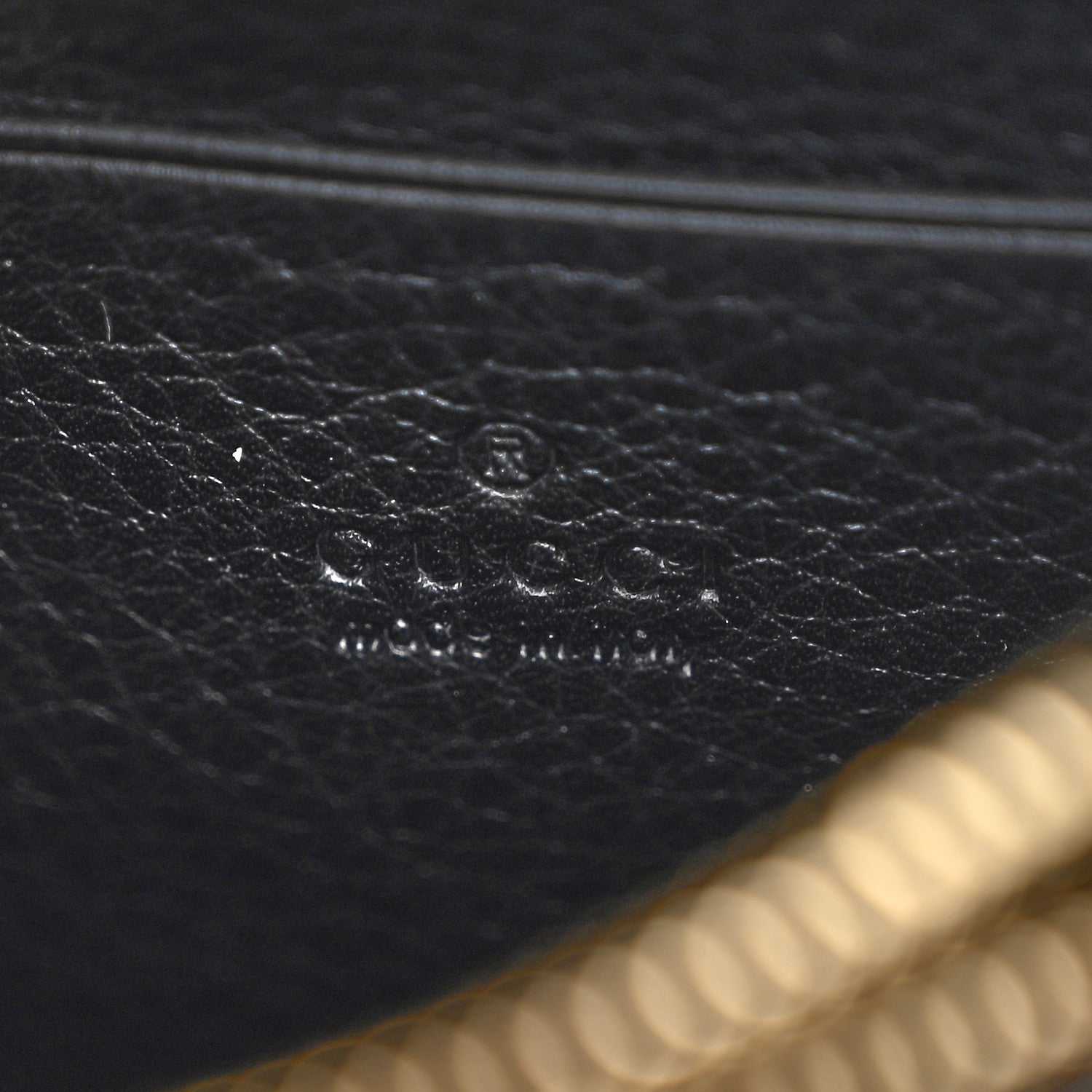 Gucci Roxy Calfskin Medium Blondie Chain Wallet Black 6 of 11