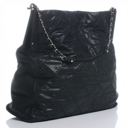 Chanel Iridescent Calfskin Large Sea Hit North South Tote Black 3 of 8