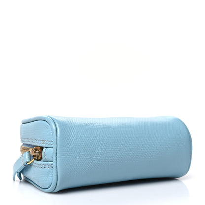 Chanel Grained Calfskin CC Button Small Pouch Cosmetic Case Blue 4 of 11