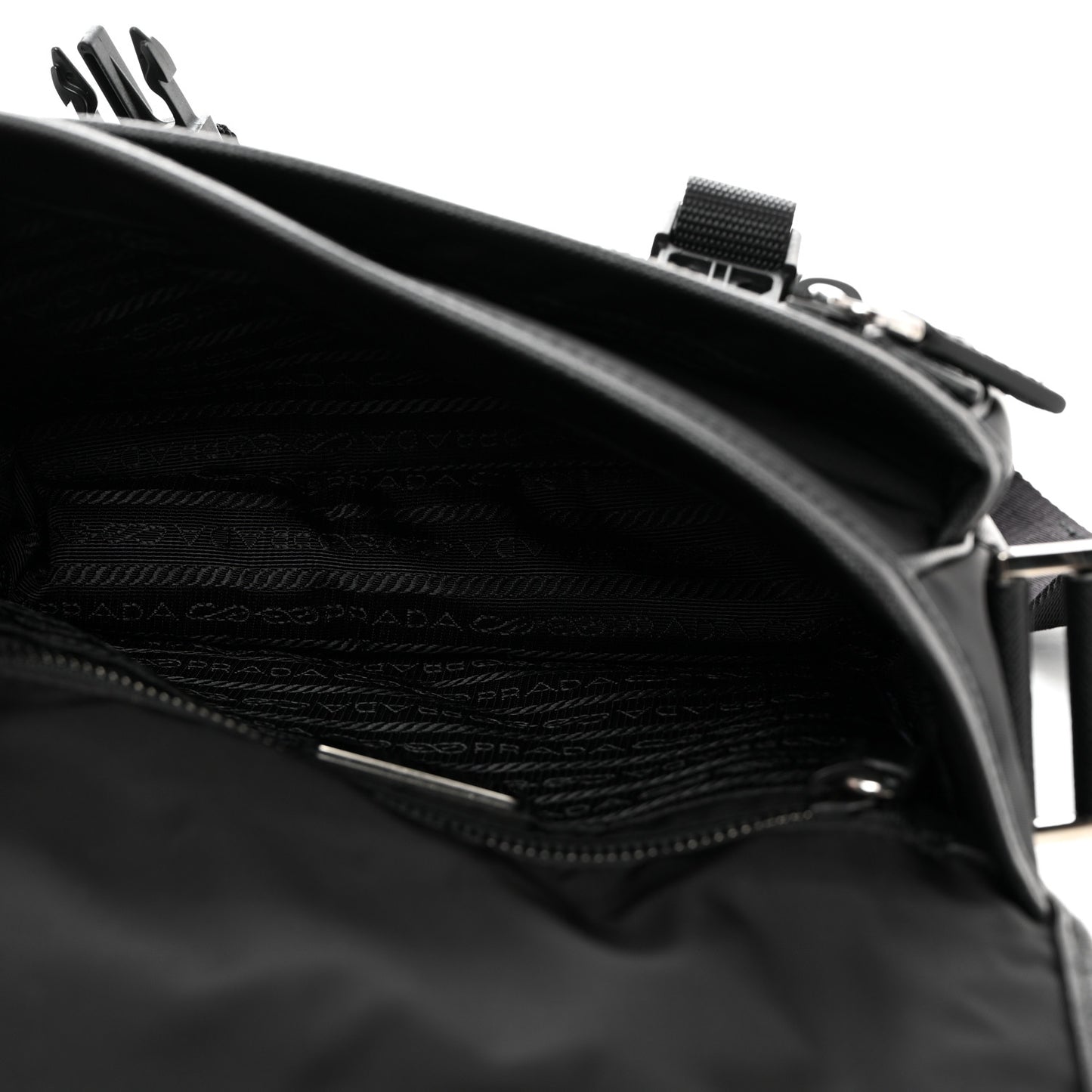 Re-Nylon Saffiano Shoulder Bag Black
