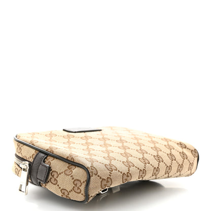 Gucci Monogram Dollar Calfskin Belt Bag Beige Ebony Testa di Moro Marrone Scuro 4 of 12