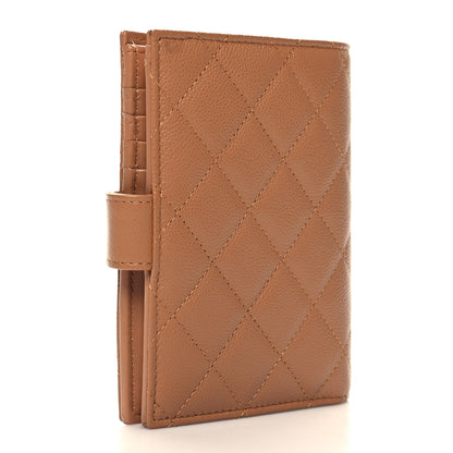 Chanel Caviar Quilted Passport Holder Camel 3 of 9