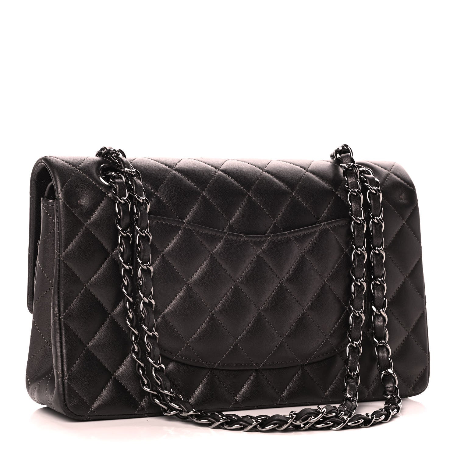 Chanel Lambskin Quilted Medium Double Flap So Black 3 of 13