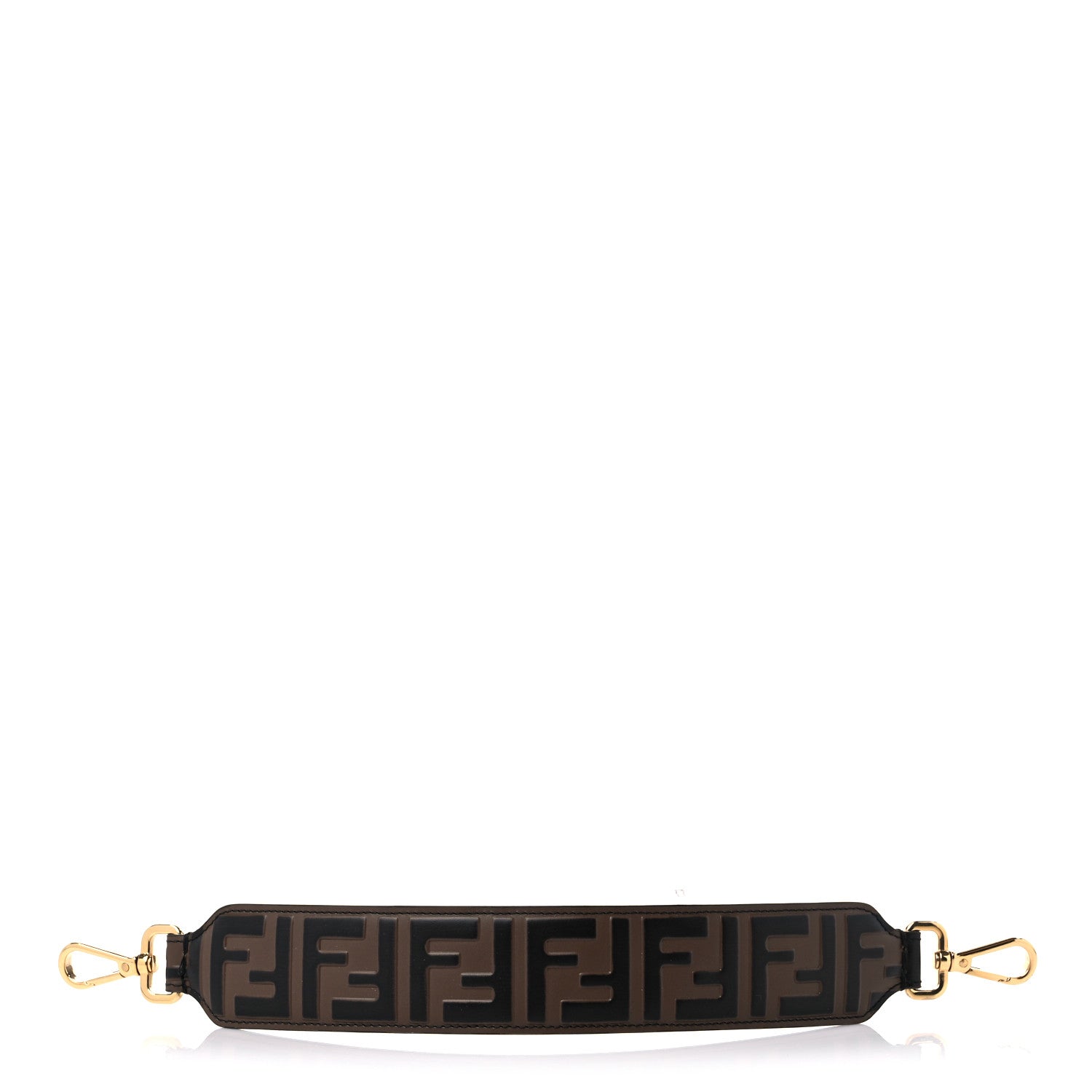 Fendi Calfskin FF 1974 Embossed Mini Strap You Maya Black 1 of 6