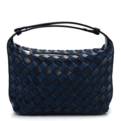 Bottega Veneta Nappa Denim Intrecciato Mini Wallace Abyss Indigo 1 of 11