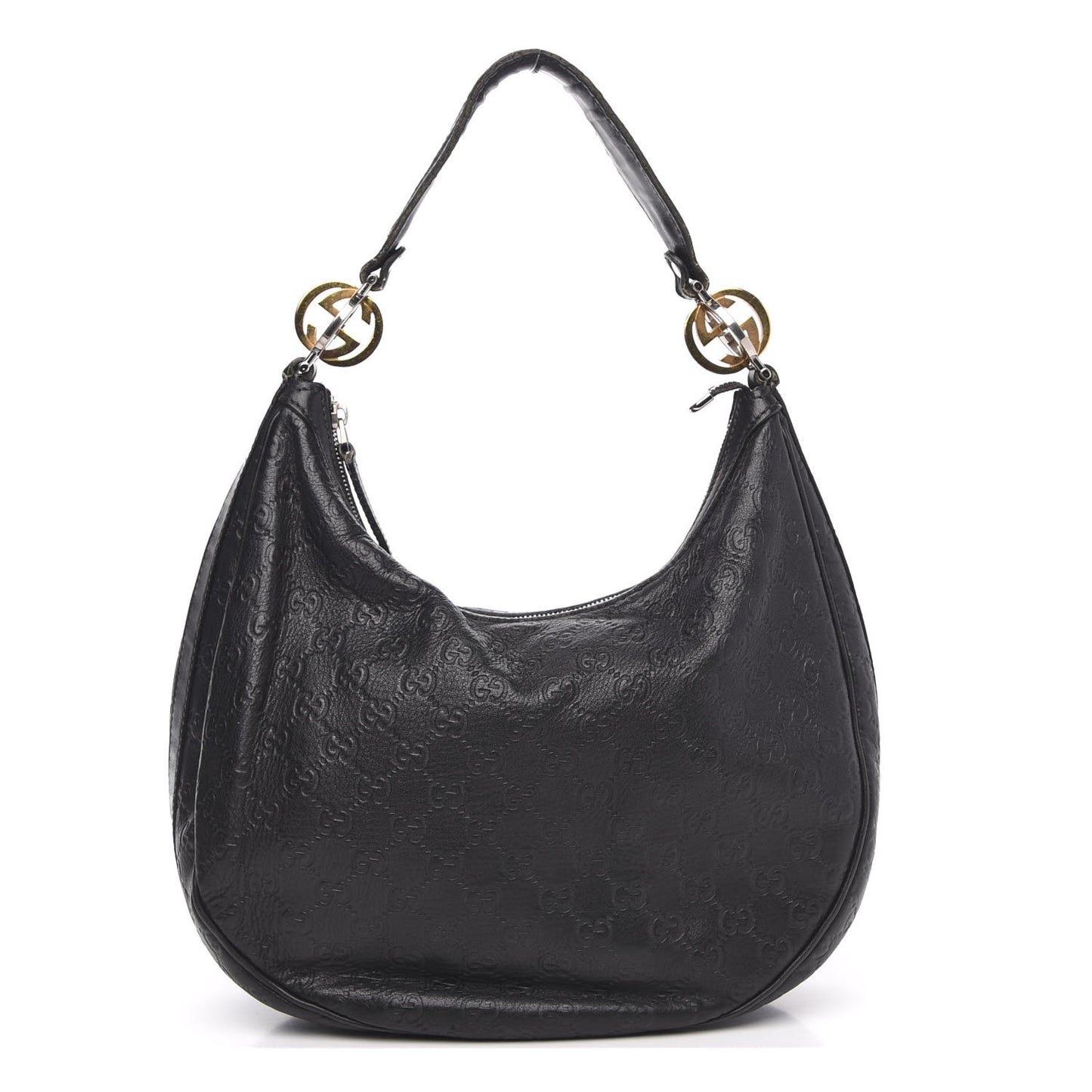 Guccissima Medium GG Twins Hobo Black