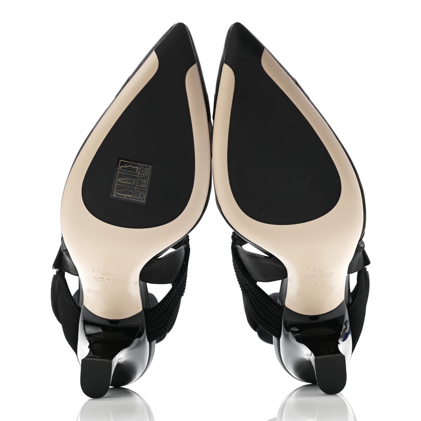 Technical Mesh FF Colibri 85mm Slingback Pumps 39 Black