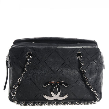 Chanel Calfskin Small Diamond Stitch Tote Black 1 of 7