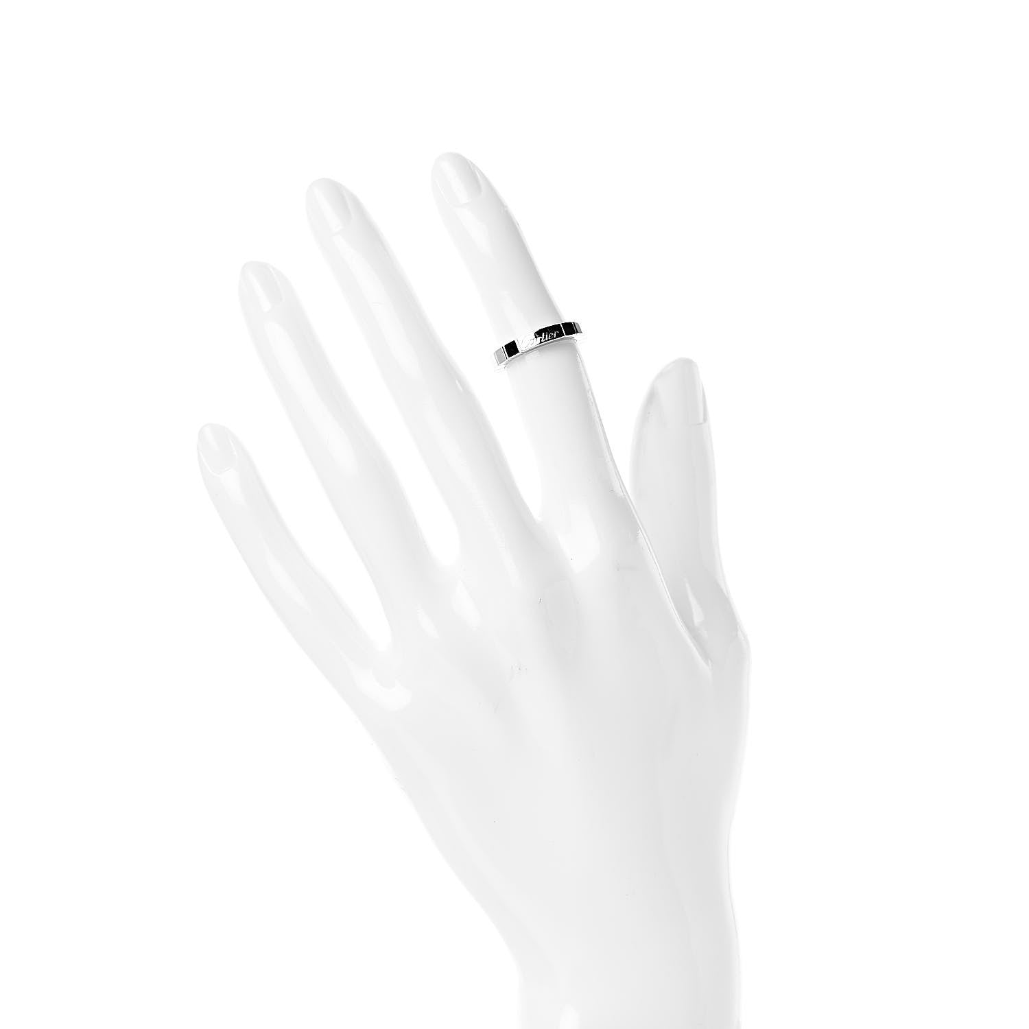 Cartier 18K White Gold Lanieres Ring 46 3.75 2 of 6