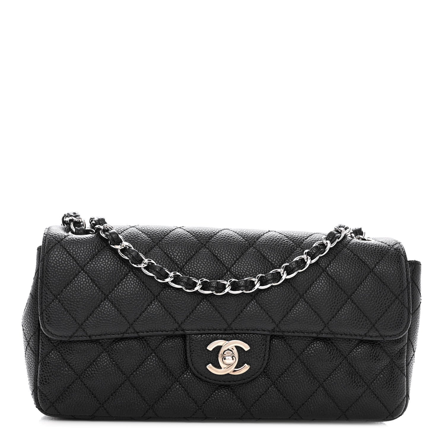Chanel Caviar Quilted East West Flap Black 1 of 10