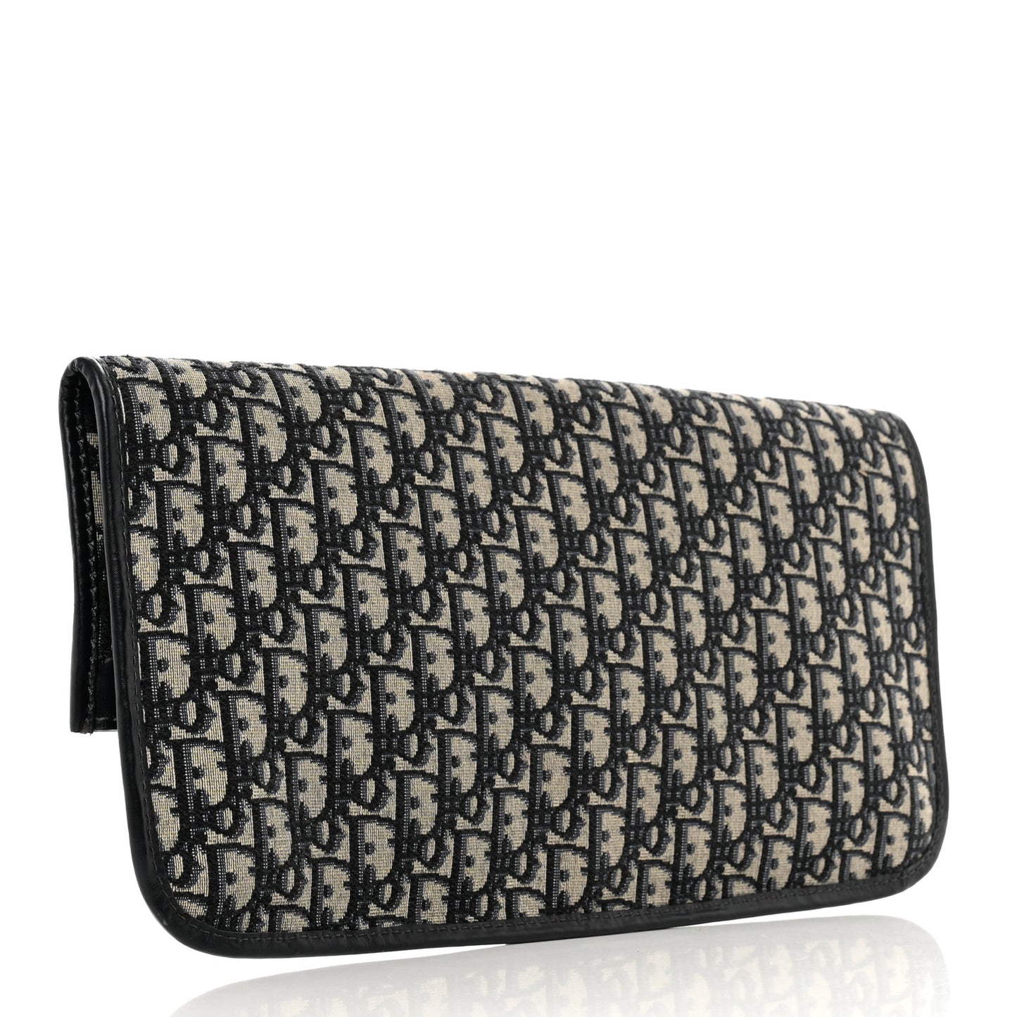 Oblique Fold Over Clutch Blue