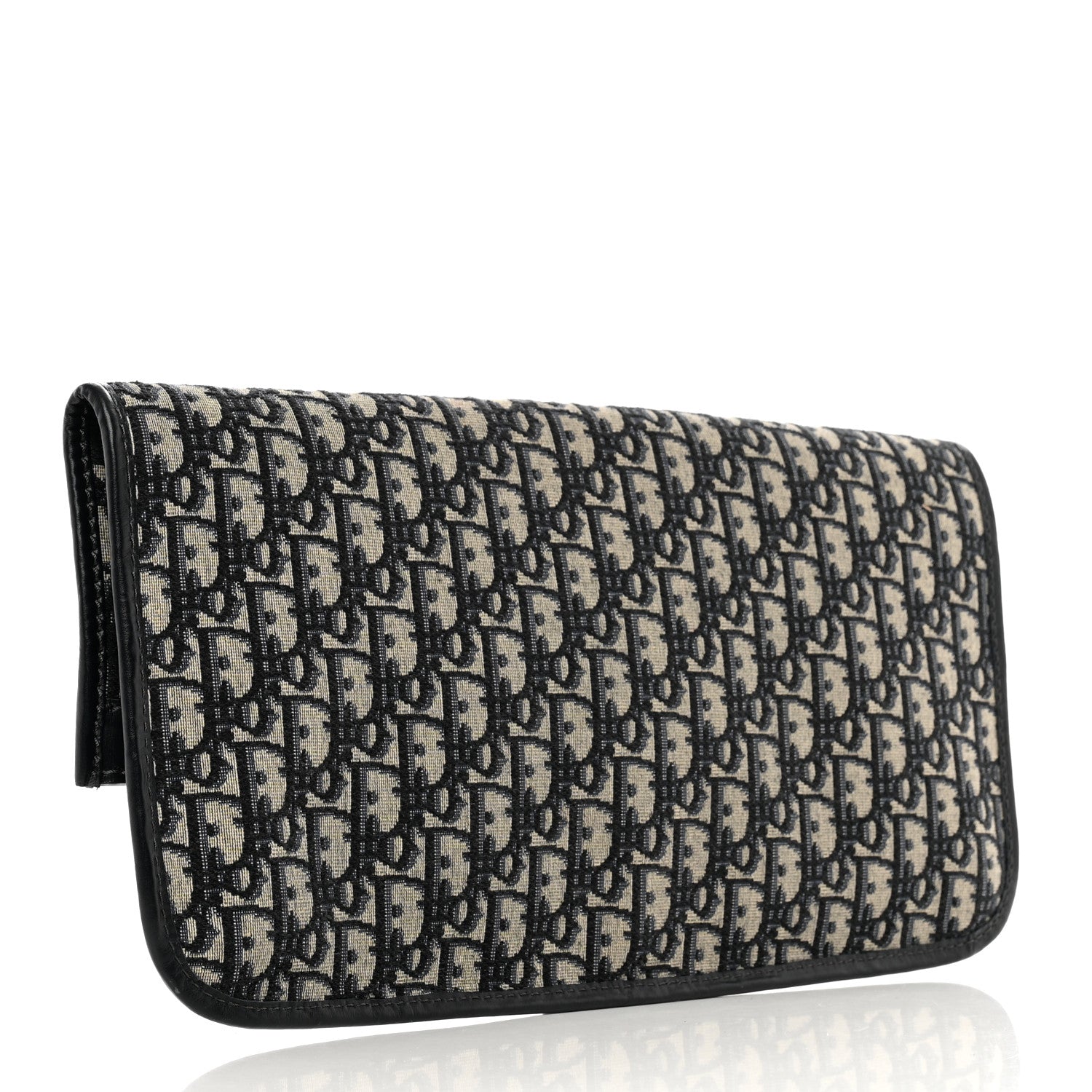 Christian Dior Oblique Fold Over Clutch Blue 3 of 9