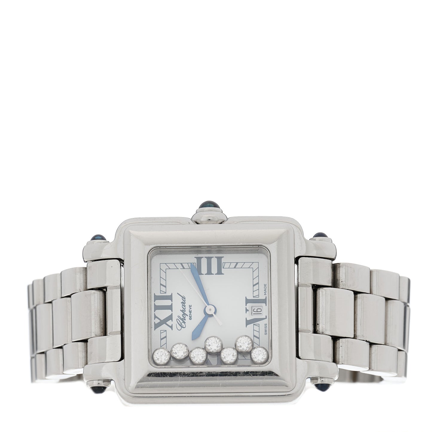 Stainless Steel 7 Diamond 27mm Happy Sport Quartz Watch