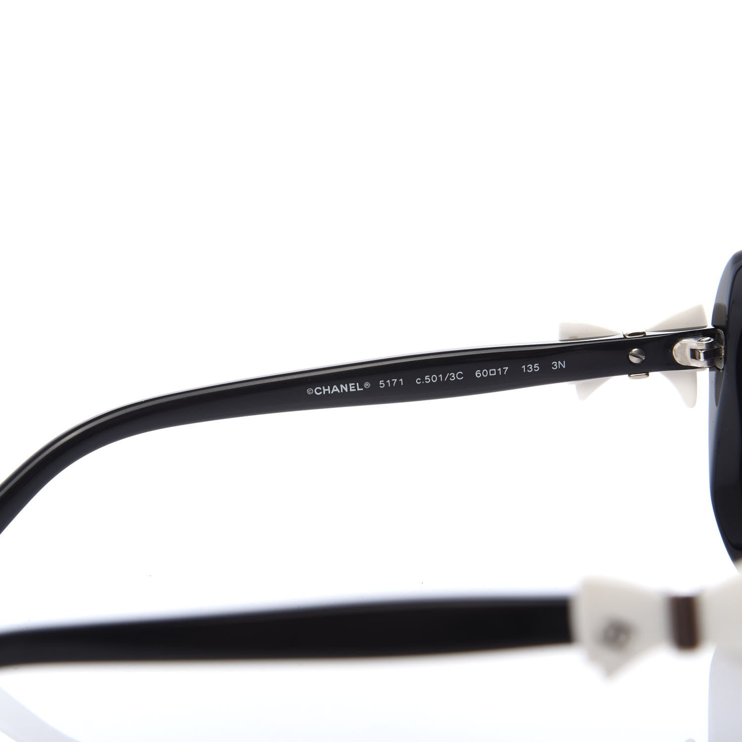 Chanel CC Bow Sunglasses 5171 Black White 5 of 8