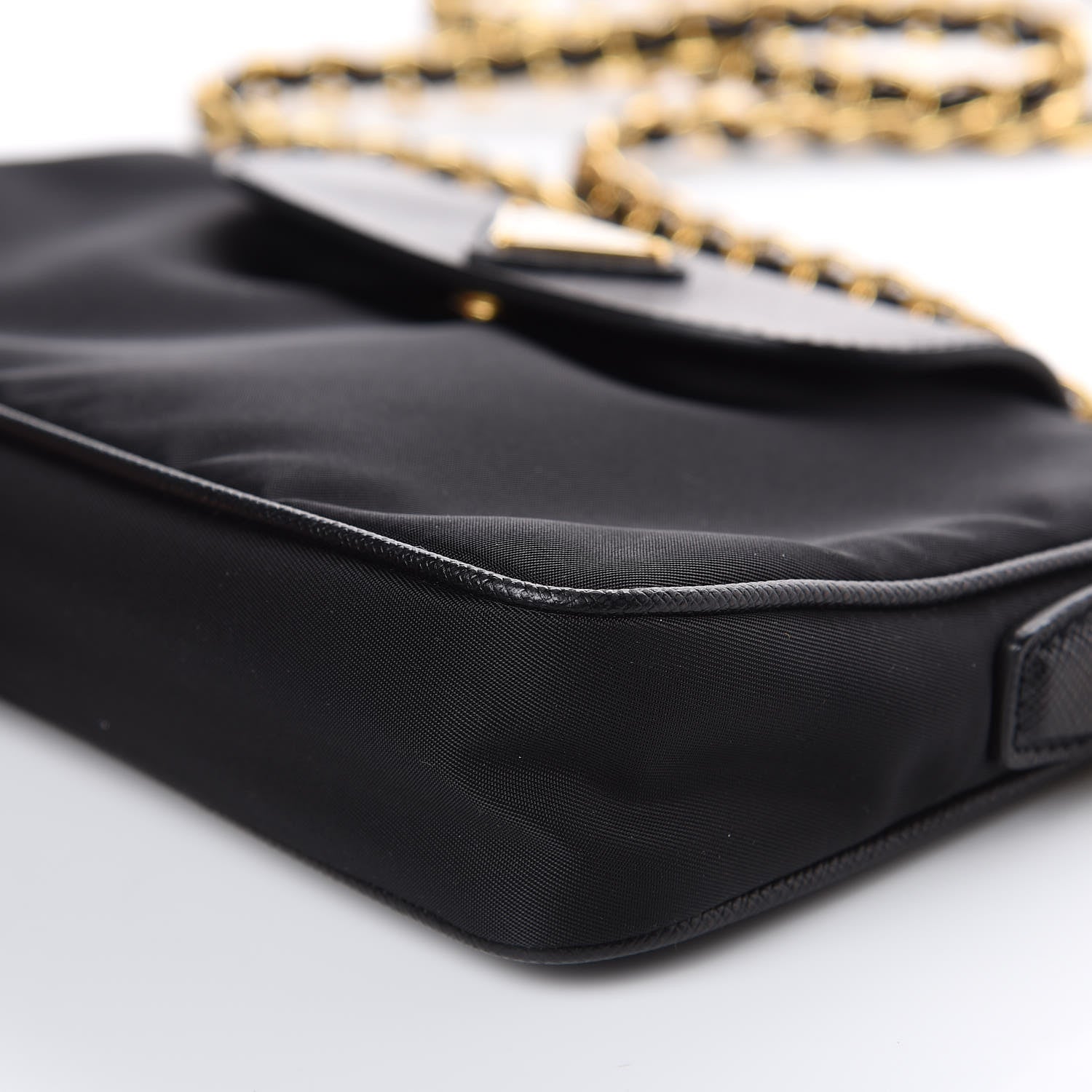 Prada Tessuto Nylon Saffiano Crossbody Bag Black 9 of 9