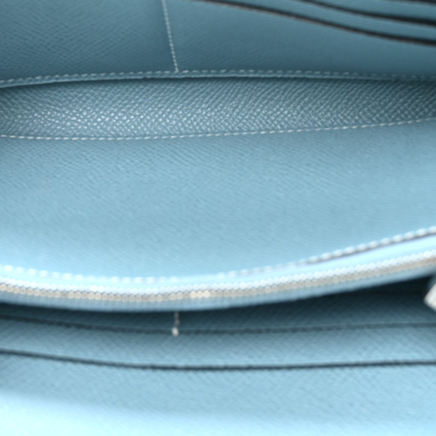 Hermes Epsom Kelly Longue Wallet Blue Jean 5 of 13