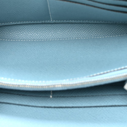 Hermes Epsom Kelly Longue Wallet Blue Jean 5 of 13