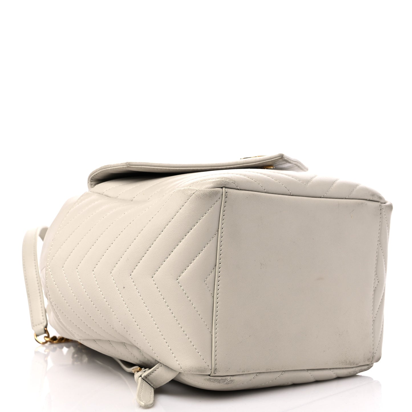 Lambskin Matelasse Monogram Joe Backpack Cream