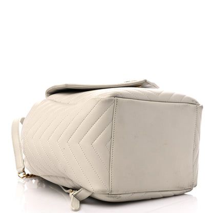 Saint Laurent Lambskin Matelasse Monogram Joe Backpack Cream 4 of 15
