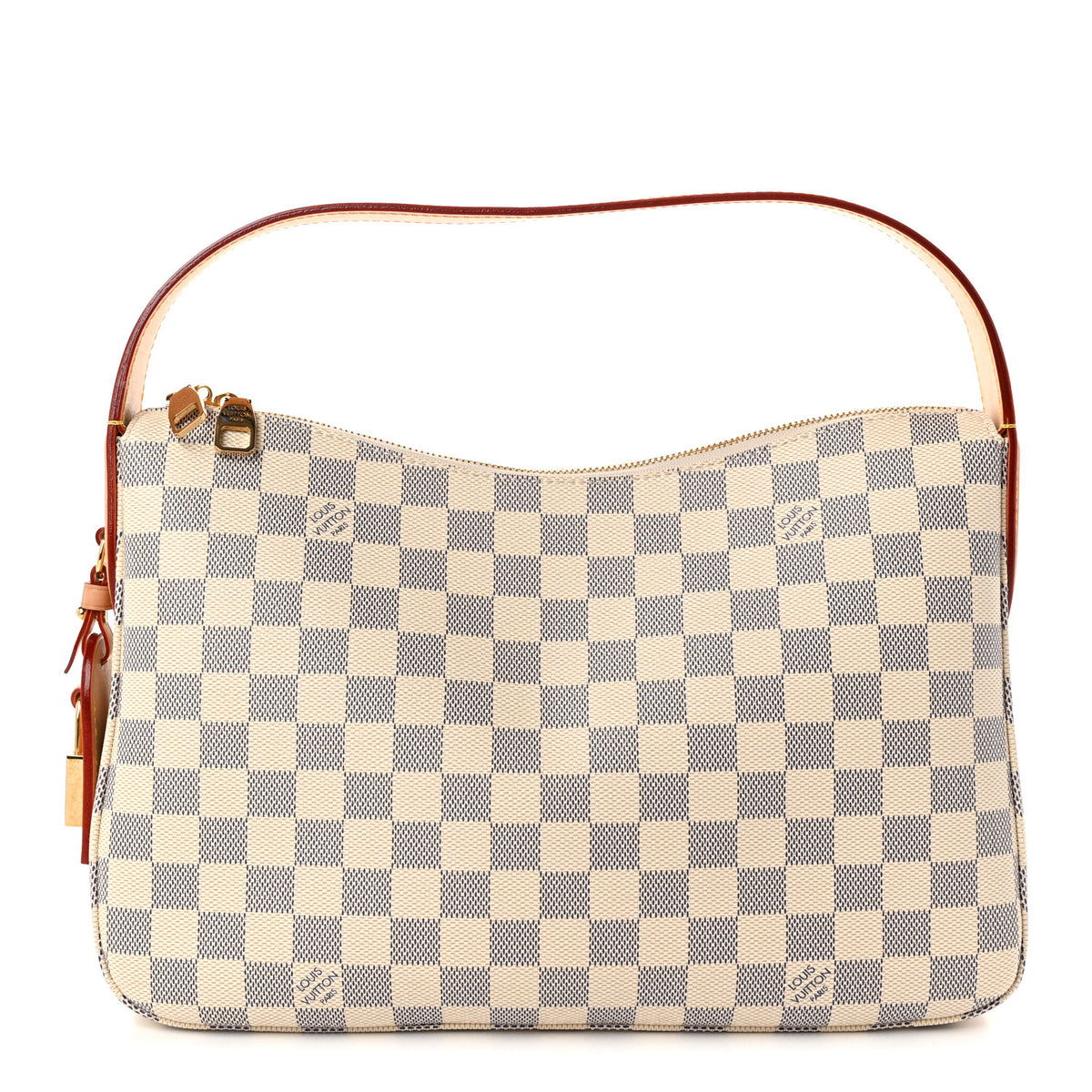 Louis Vuitton Damier Azur Slouchy PM Rose Ballerine 1 of 9