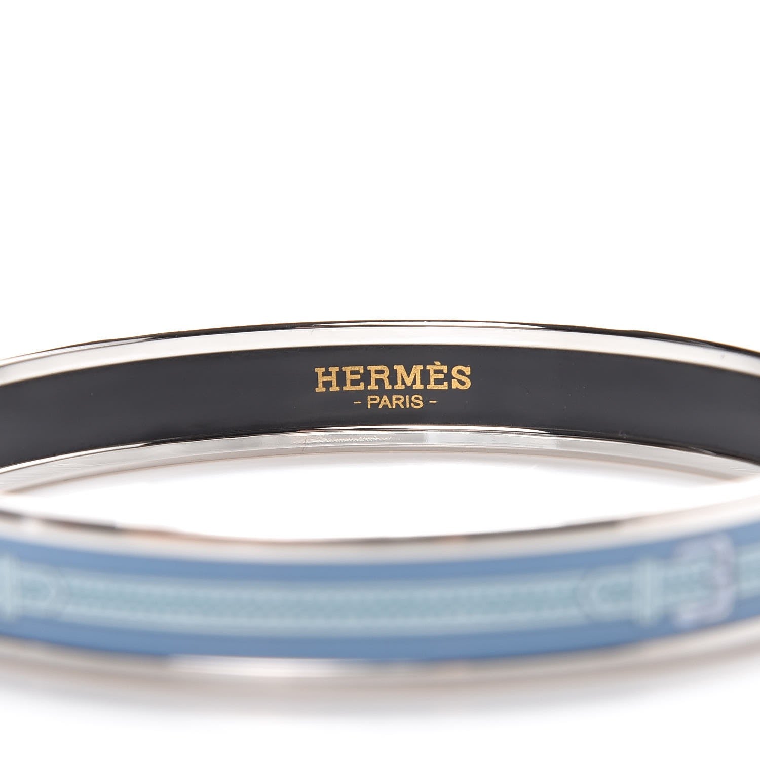 Hermes Enamel Printed Narrow Harnais Des Presidents Bracelet 70 Encres 4 of 6