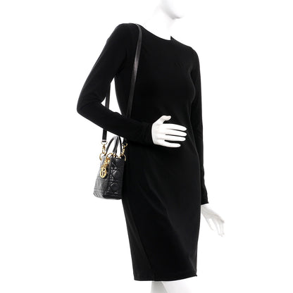 Christian Dior Lambskin Cannage Mini Lady Dior Black 2 of 7