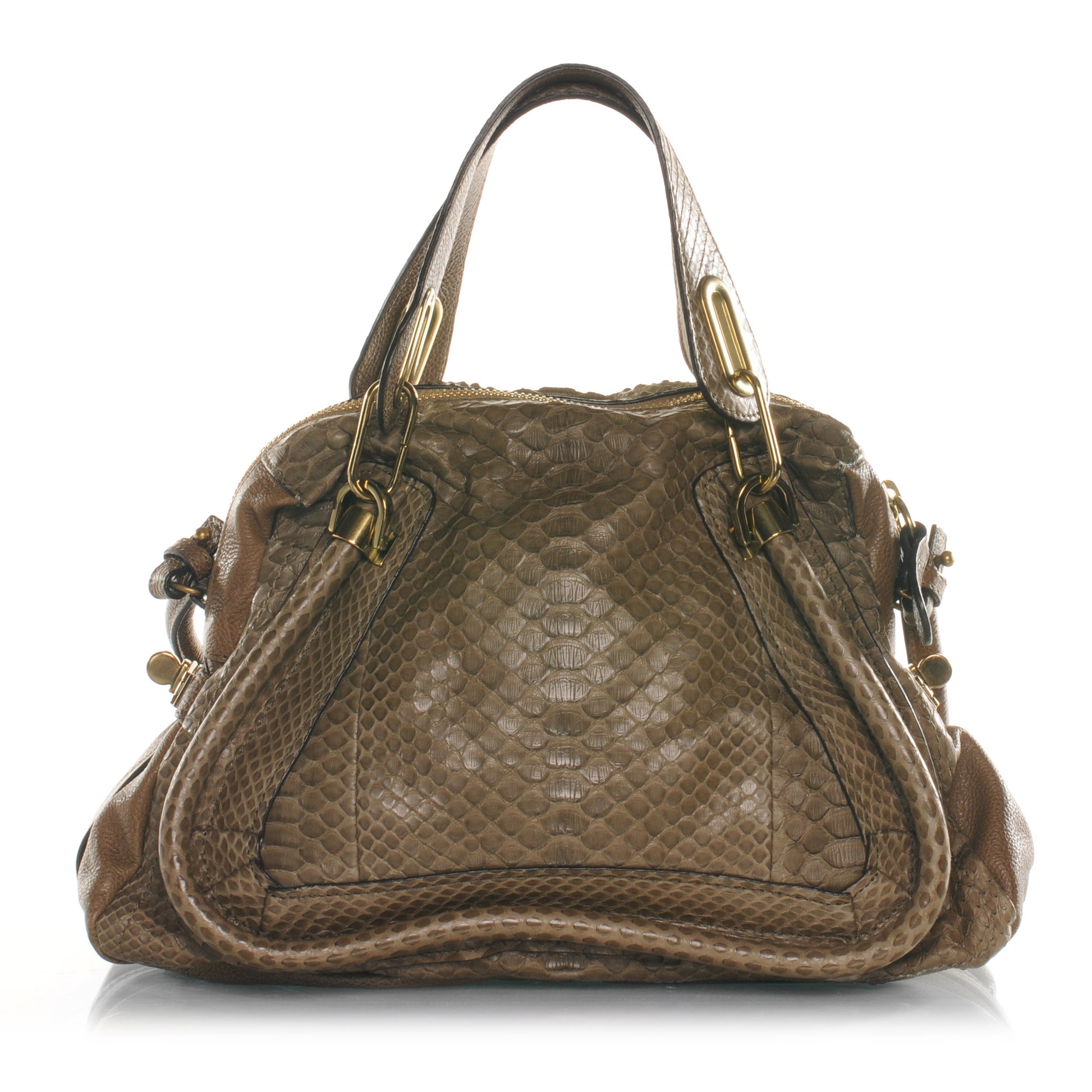 Chloe Python Medium Paraty Dark Khaki 1 of 8