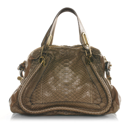 Chloe Python Medium Paraty Dark Khaki 1 of 8