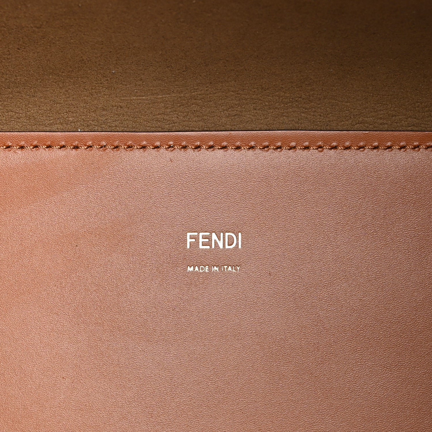 Fendi Vitello King Plexiglass Medium Fendi Sunshine Shopper Tote Cuoio 6 of 10