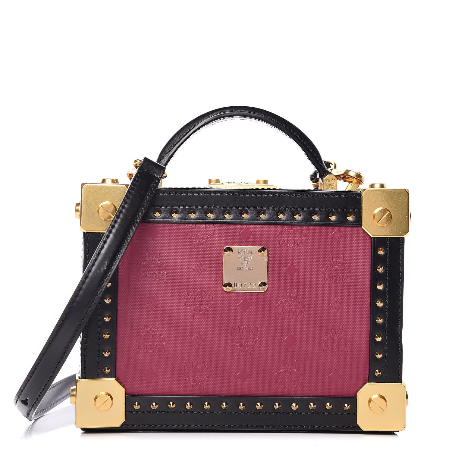 MCM Odeon Calfskin Small Berlin Crossbody Purple 1 of 14