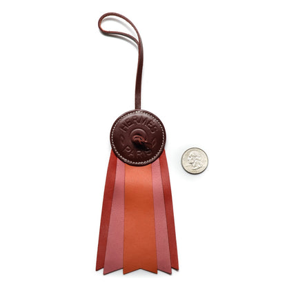 Hermes Vache Hunter Milo Lambskin Paddock Flot Bag Charm Orange Poppy Rose Azalee Red 2 of 4