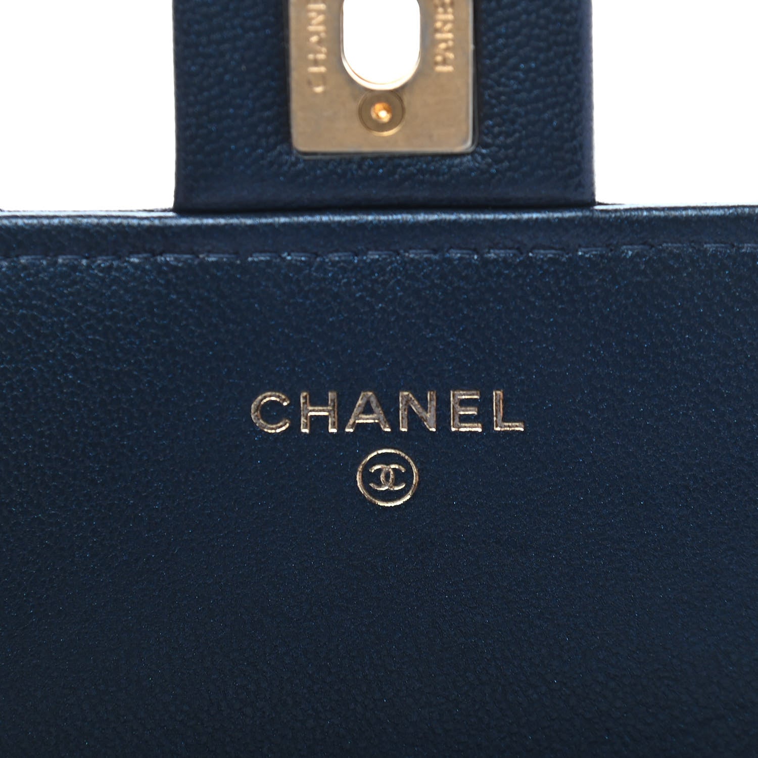 Chanel Iridescent Lambskin Quilted Chic Pearls Clutch With Chain Blue 6 of 10