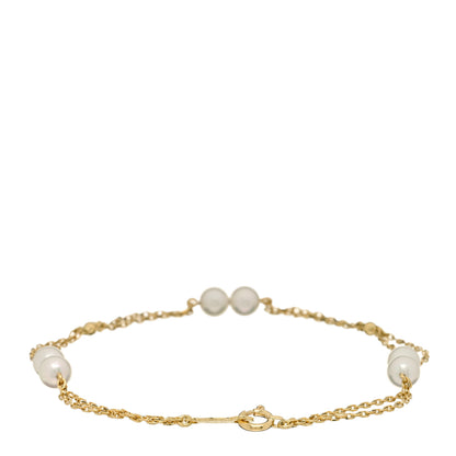 Mikimoto 18K Yellow Gold Akoya Pearl 4.5-5mm Station Bracelet 2 of 3