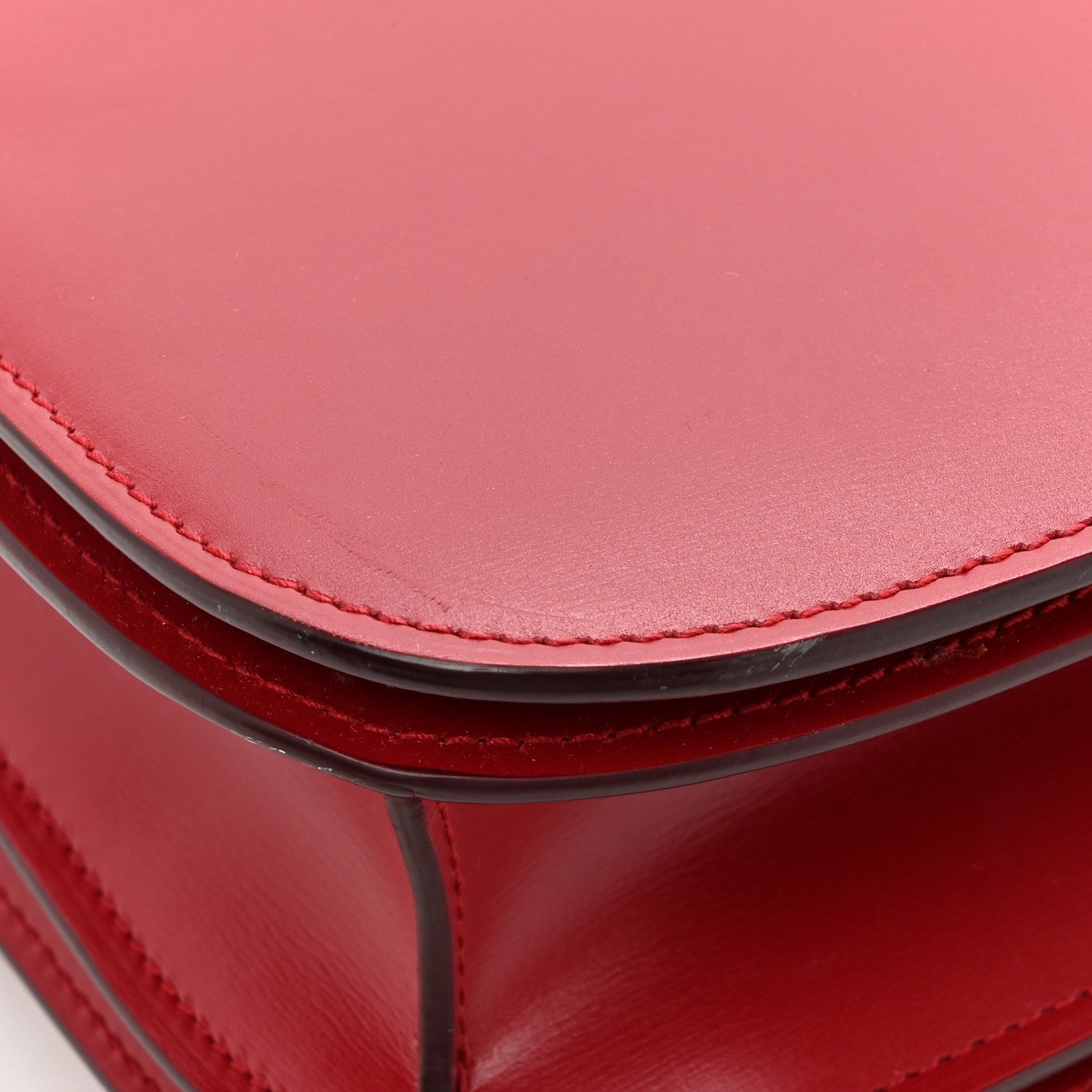 Celine Box Calfskin Medium Classic Box Flap Bag Red 12 of 14